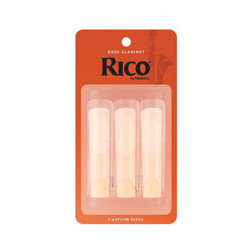 Rico by D'Addario Bass Clarinet Reeds, Strength 25, 3 Pack
