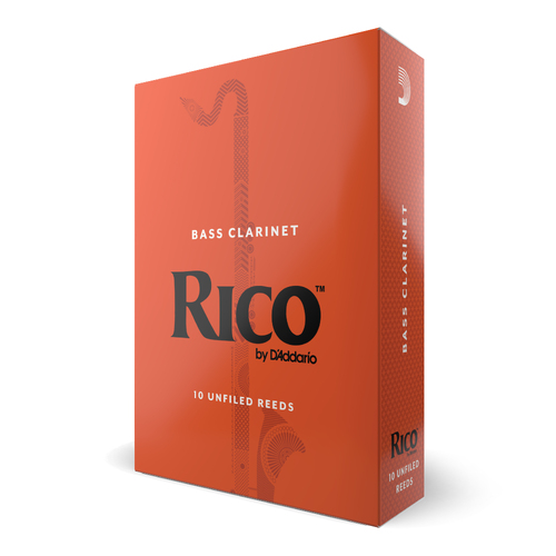 Rico by D'Addario Bass Clarinet Reeds, Strength 15, 10 Pack