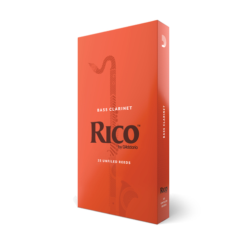 Rico by D'Addario Bass Clarinet Reeds, Strength 25, 25 Pack