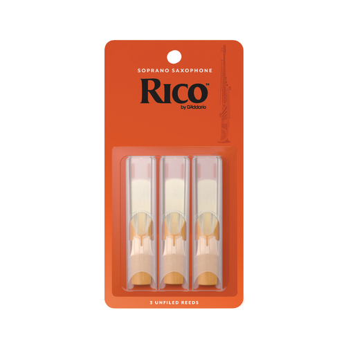 Rico by D'Addario Soprano Sax Reeds, Strength 2, 3-pack