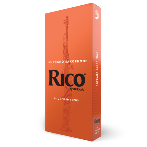 Rico by D'Addario Soprano Sax Reeds, Strength 2, 25-pack