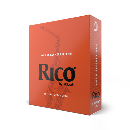 Rico by D'Addario Alto Sax Reeds, Strength 25, 10-pack