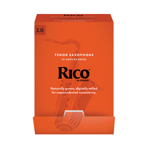 Rico by D'Addario Tenor Saxophone Reeds, Strength 20, 50-pack
