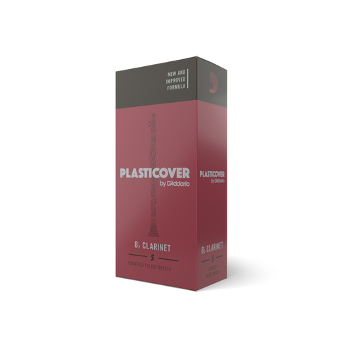 Plasticover by D'Addario Bb Clarinet Reeds, Strength 15, 5-pack