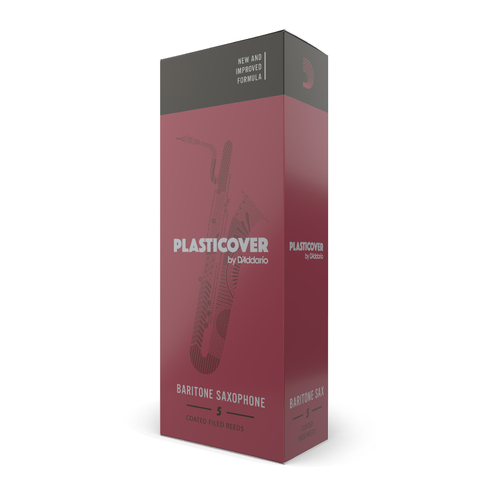 Plasticover by D'Addario Baritone Sax Reeds, Strength 2, 5-pack