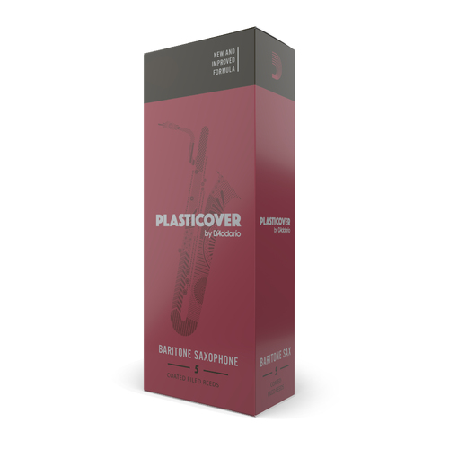 Plasticover by D'Addario Baritone Sax Reeds, Strength 4, 5-pack