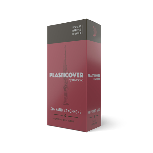 Plasticover by D'Addario Soprano Sax Reeds, Strength 15, 5-pack