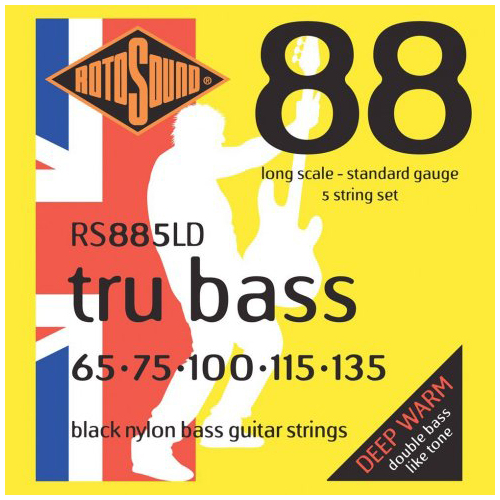 RotoSound RS885LD Tru Bass 88 Black Nylon 5 string 65-135