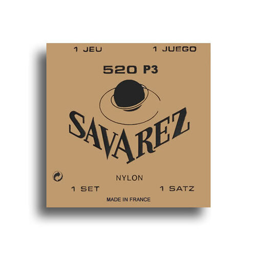 Savarez 520P3 Traditional High Tension with Wound G Classical Guitar String Set