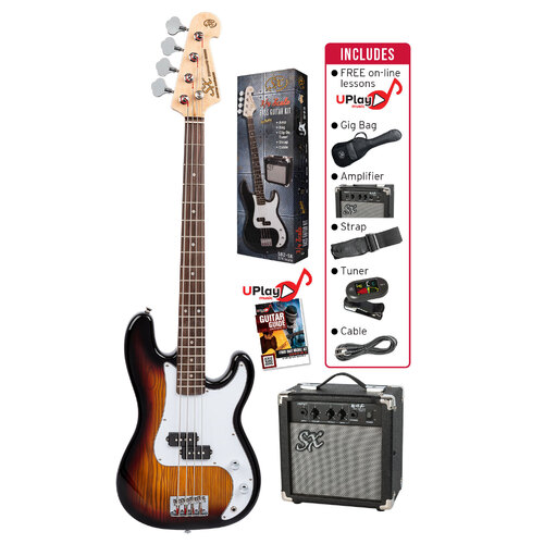 SX 3/4 Size Bass Guitar & Amp Package