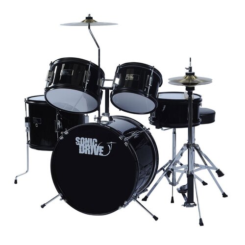 Sonic Drive 5-Pce Junior Drum Kit (Black)