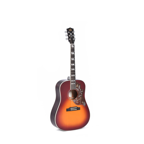 Sigma Dreadnought All Solid Sitka Spruce Top, Mahogany Back and Sides in Autumn Burst Gloss