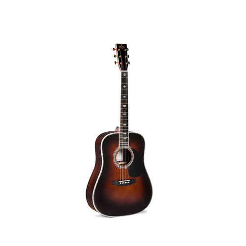 Sigma Dreadnought All Solid Sitka Spruce Top, Rosewood Back and Sides, Style 45 in Sunburst Gloss