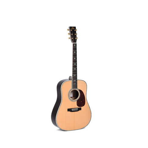 Sigma Dreadnought All Solid Spruce Top, Rosewood Back and Sides, Style 45 Inlay in Gloss