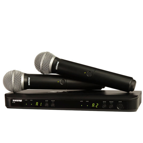 Shure BLX288/PG58 Dual Channel Handheld Wireless System - PG58 Handheld (2)