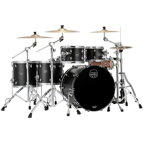 Mapex SR628XUFB Saturn Maple-Walnut Series 5-Pce Drum Kit in Satin Black