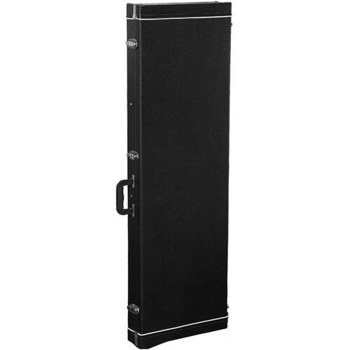 Torque Wooden Rectangular Electric Bass Guitar Case in Black Finish