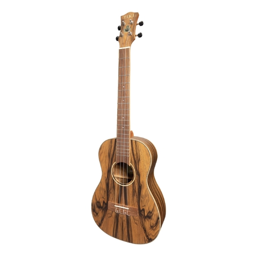 Tiki 4 Series Daowood Baritone Ukulele with Gig Bag in Natural Satin