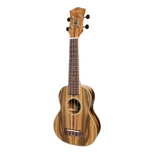 Tiki 4 Series Daowood Soprano Ukulele with Gig Bag in Natural Satin