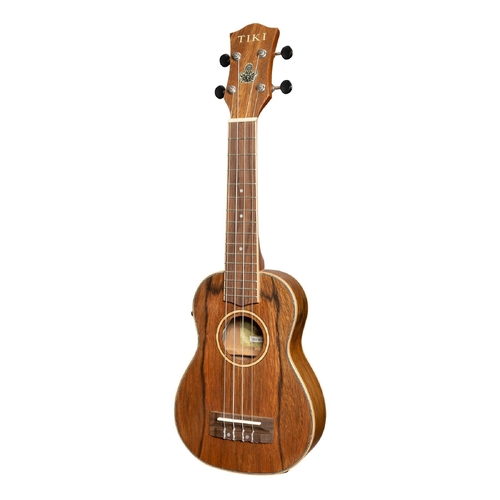 Tiki 4 Series Daowood Electric Soprano Ukulele with Gig Bag in Natural Satin