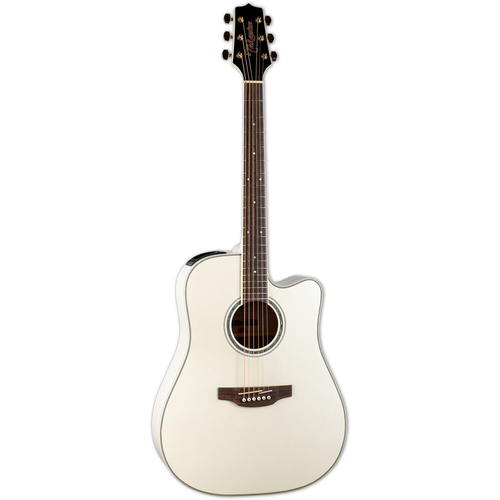 Takamine G37 Series Dreadnought AC/EL Guitar with Cutaway in Pearl White Gloss Finish