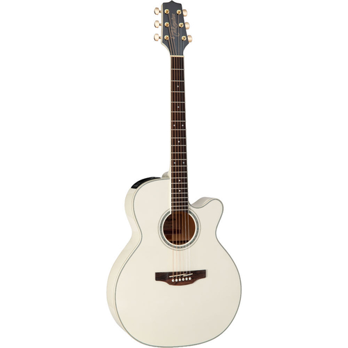 Takamine G37 Series NEX AC/EL Guitar with Cutaway in Pearl White Gloss Finish