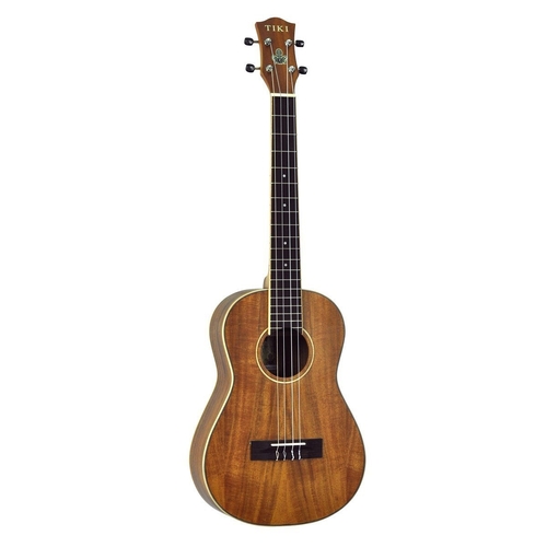 Tiki 3 Series Koa Baritone Ukulele with Gig Bag in Natural Satin