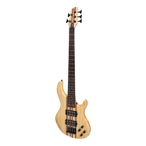 Tokai Legacy Series 5 String Ash Neck-Through Contemporary Electric Bass Guitar in Natural Satin