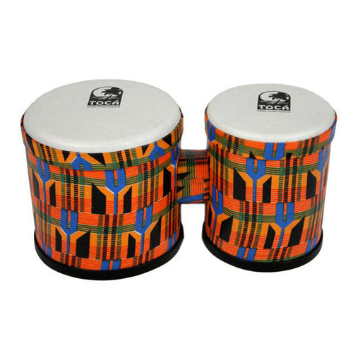 Toca 5 & 6" Freestyle Series Synthetic Bongos in Kente Cloth