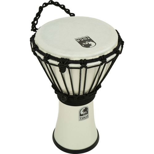 Toca Freestyle Colorsound Series Djembe 7" in Metallic White