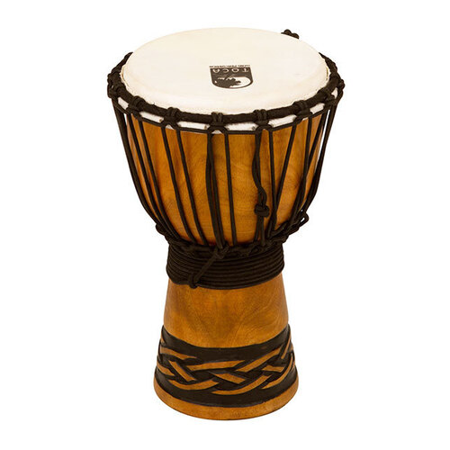 Toca Origins Series Wooden Djembe 7" Synthetic Head in Celtic Knot