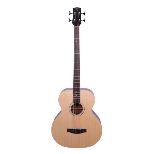 Timberidge 1 Series Spruce Solid Top & Mahogany Solid Back AC/EL Bass Guitar in Natural Satin