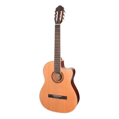 Timberidge 4 Series Cedar Solid Top AC/EL Classical Cutaway Guitar in Natural Satin