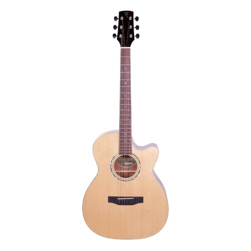 Timberidge '1 Series' Spruce Solid Top & Mahogany Solid Back Acoustic-Electric Small Body Cutaway Guitar (Natural Gloss)
