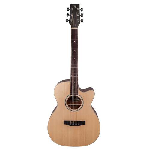 Timberidge 1 Series Spruce Solid Top AC/EL Small Body Cutaway Guitar in Natural Satin *Includes Brad Clark 'Supernatural' Pickup
