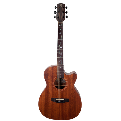 Timberidge Messenger Series Mahogany Solid Top AC/EL 'Small Body Cutaway Guitar with 'Tree of Life' Inlay in Natural Gloss