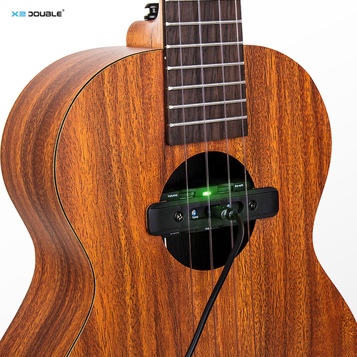 Double U0 Ukulele Soundhole Pickup with Built-In Effects