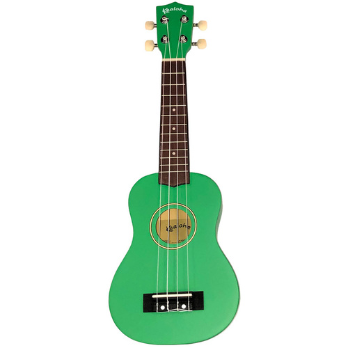 Kealoha Wooden Coloured Series Soprano Ukulele with Bag in Green Finish