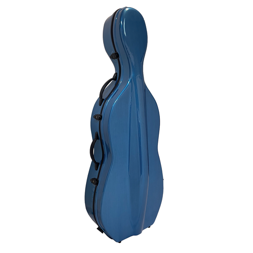 Vivo V703-24BB Deluxe Fibreglass Cello Case to suit 1/2 - Brush Blue