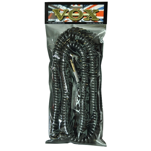 VOX VCC090 BLACK COILED GUITAR CABLE