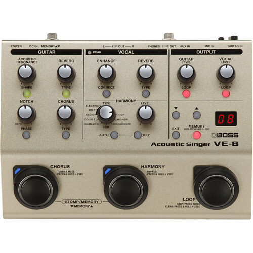 Boss VE-8 Acoustic Singer Pedal