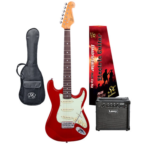 SX Vintage Style Electric Guitar 3/4 & Laney Amplifier Package