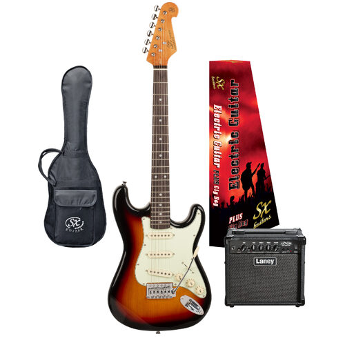 SX Vintage Style Electric Guitar 3/4 & Laney Amplifier Package