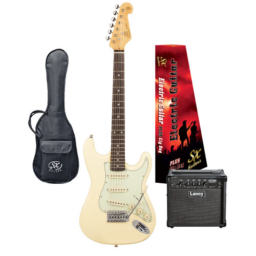 SX Vintage Style Electric Guitar 3/4 & Laney Amplifier Package
