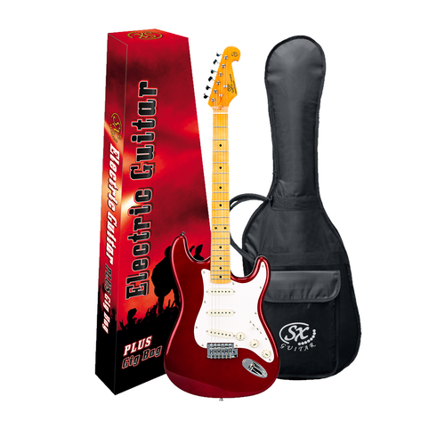 SX SC Style Guitar SSS Candy Apple Red With Bag