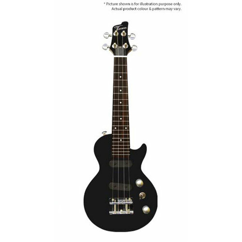 Vorson LP Style Solid Body Electric Ukulele in Black