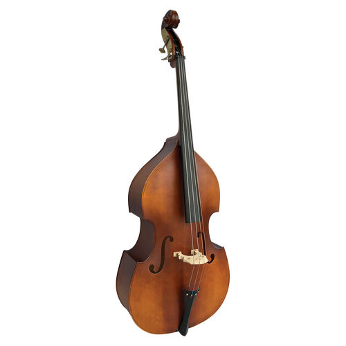 Vivo VIBSL1-34 Neo Plus 3/4 Double Bass Solid Top w/ Bag Antique Finish - Setup