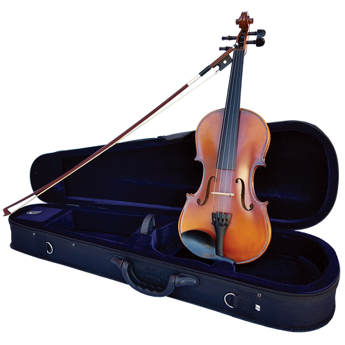 Vivo Encore 3/4 Student Violin Outfit - Setup