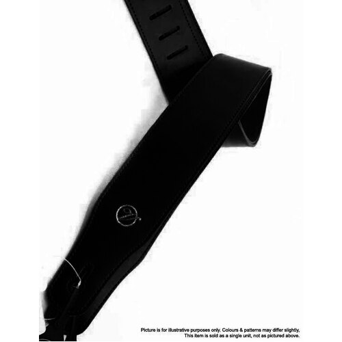 Vorson Black Leather Guitar Strap