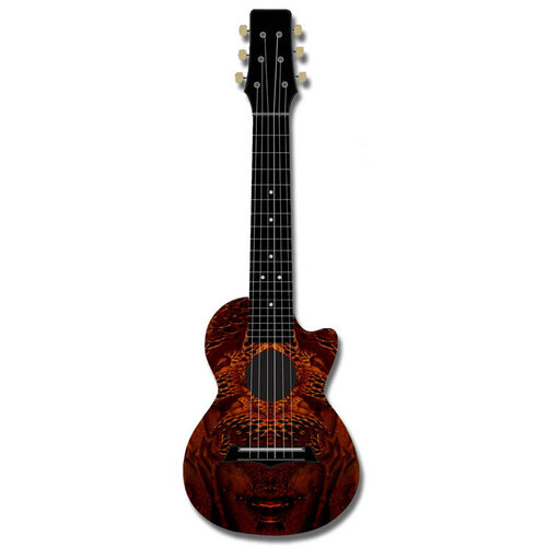 Kealoha Guitalele in Ancient Bronze Design with Black ABS Resin Body